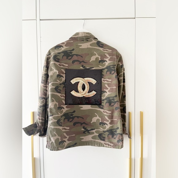 CHANEL Jackets & Blazers - Custom Sequinned Chanel Logo jacket